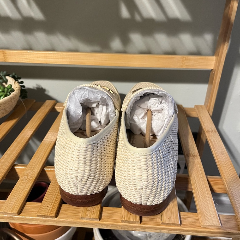 Sam Edelman Cream Woven Leather Bit Loafers - Picture 5 of 5